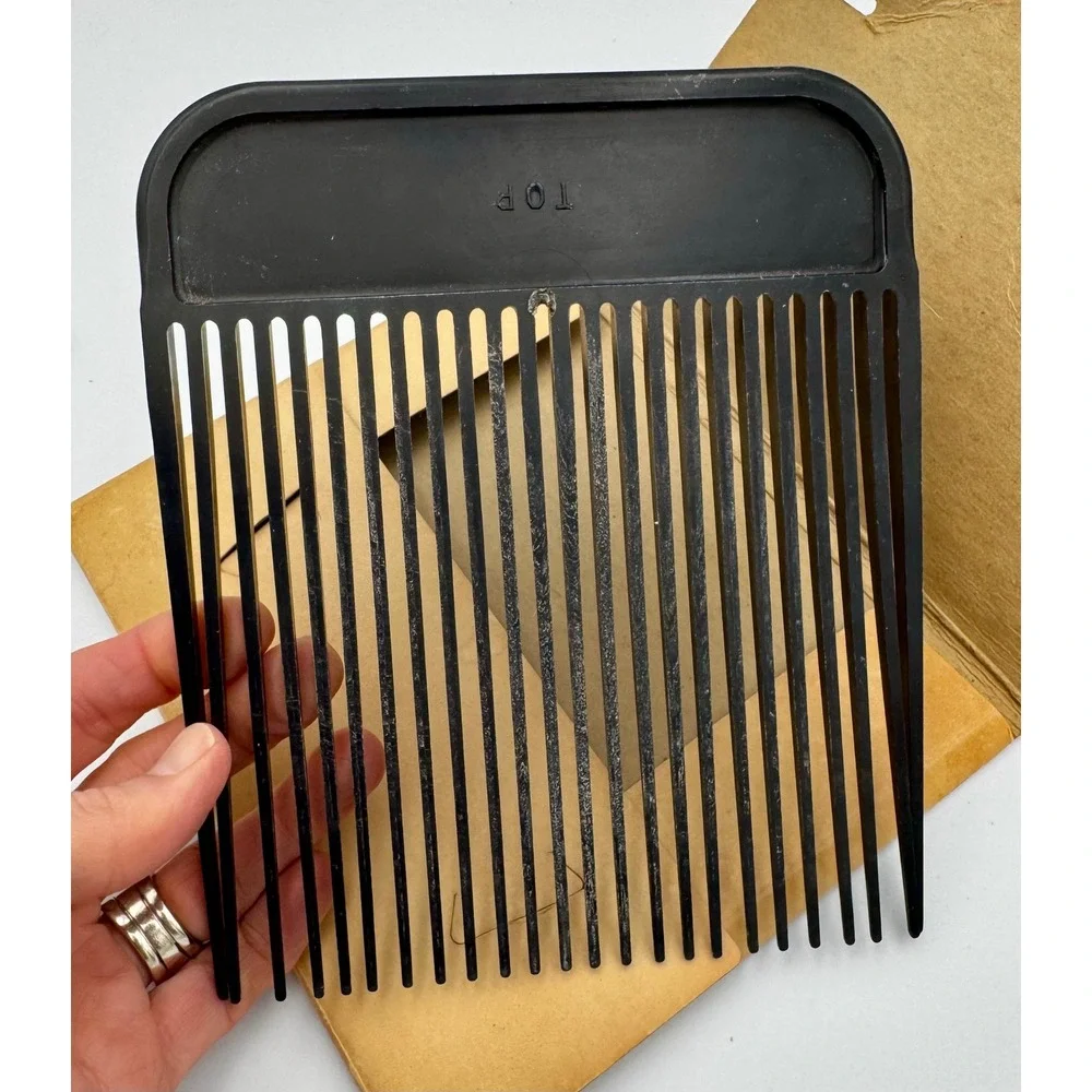 Vtg 1950s Tonsorial Flattop Comb in Original Graphic Box Mid-Century Barber Prop